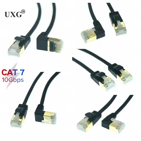 30CM 1ft 90 Degree up down CAT6 CAT7e UTP Ethernet Network Cable Male to Male RJ45 Patch LAN Short C