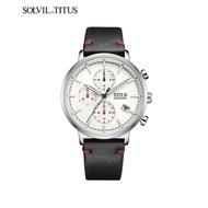 Solvil et Titus W06-03298-001 Men's Quartz Analogue Watch in White Dial and Leather Strap