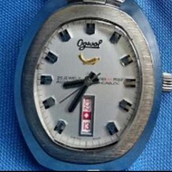 罕有 老錶 60年代 200米防水 愛其華Ogival 機械手錶 出讓 全原裝 企理行走正常 純金金魚標記 港幣2500元 出讓