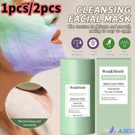 Green Tea Stick Clay Mask Stick Cleansing Mud Mask Removal Blackheads Pore Mask Oil Balance Mask AUBESSSH