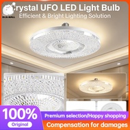 Crystal UFO LED Ceiling Lamp with E27 Bulb, Full Spectrum Eye Protection Ceiling Light LED Ceiling L