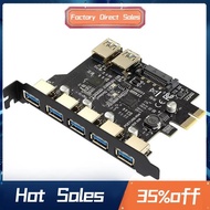 PCI-E USB 3.0 7 Ports Expansion Card with 15pin  Power Connector PCIE X1 USB3.0 Adapter 5Gbps