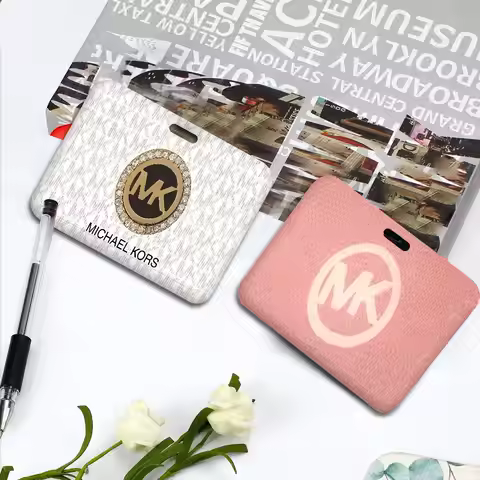 M-Michaels-Fashion-Kors Work Card Case For Exhibition ID Card Lanyard Badge Card Holder Pass Card Se