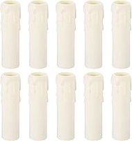 PATIKIL Pack of 10 Socket Cover Candelabra Base for E14 Chandelier 25 x 100 mm White
