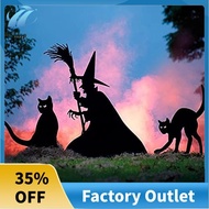 Halloween Witch Silhouette, Wrought Iron Witches Black Cauldron  Yard Signs Scary Family Home Front 
