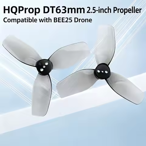 HQProp DT63MM X3 V2 2.5 Inch 6-Blade Drone Props Gray 2CW 2CCW Compatible with BEE25