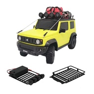 Metal Roof Rack Luggage Tray &amp; LED Light For Xiaomi Suzuki Jimny 1/16 RC Crawler Car Upgrade Parts