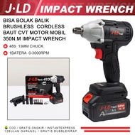 COD JLD 88V mesin bor impact baterai 350N.M bor Baterai 13mm Impact Wrench brushless impact jld tool