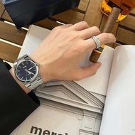 jam tangan lelaki original 100% jam tangan lelaki Perniagaan kasual lelaki jam tangan keluli band mudah bercahaya dua tarikh kalis air fesyen serba boleh trend jam tangan kuarza mewah