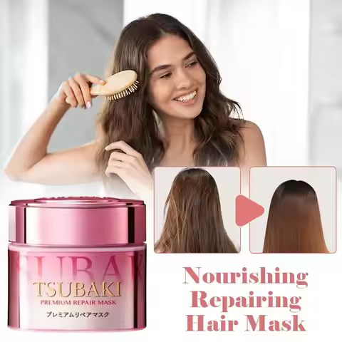 TSUBAKI 180g Salon Hair Mask Repair Dry Essential Oil Anti Frizz Smooth Nourishing Lotion Hair Condi