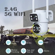 Wireless Smart Outdoor Dual-Lens Security Camera, PTZ 360° Panoramic Monitoring System, AI Human Det