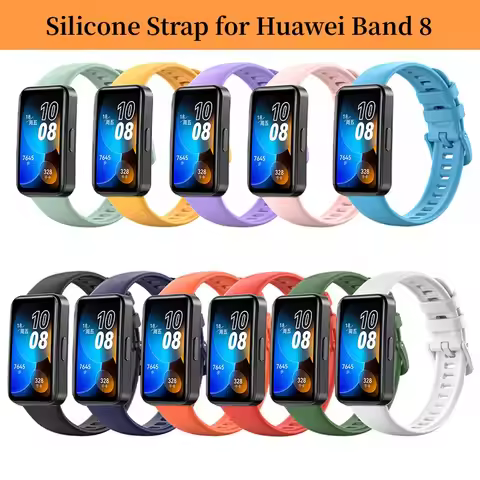 Silicone Strap for Huawei Band 8 Smart Watch Replacement Wristband Soft TPU Sport Bracelet for Huawe