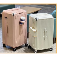 [MY SHOP]Glossy Luggage 30 Inch Luggage Bag Travel With Cup Holder 5 wheels Large Capacity Luggage T