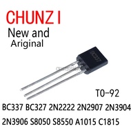 100pcs BC337 BC327 2N2222 2N2907 2N3904 2N3906 S8050 S8550 A1015 C1815 10Values Transistors Set Pack