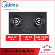 MIDEA 76CM BUILT IN GLASS HOB WITH TEMPERED GLASS MGH-2280GL WITH VARIOUS FLAME SETTINGS TO CUSTOMIZ
