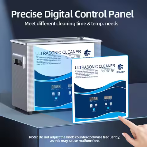 Granbo Portable Ultrasonic Cleaner 2L 60/120W Digital Cleaning Machine 40KHz 110V/220V Degas Ultraso