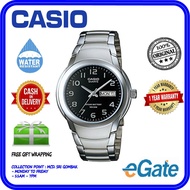 Casio MTP-1229D-1AV Men Analog Date Day Display Classic Black Dial Original Watch