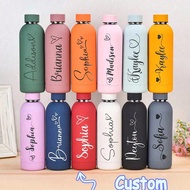 1pc Personalized 17oz Vacation Tumbler, Customized Text Stainless Steel Vacuum Insulated Water Bottl