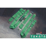 SAFETY BELT 3.00" 4POINT QUICK RELEASE TAKATA GREEN