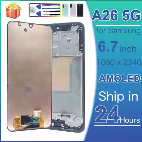 Super AMOLED LCD for Samsung Galaxy A26 5G LCD Display Touch Screen Digitizer Replacement for Samsun