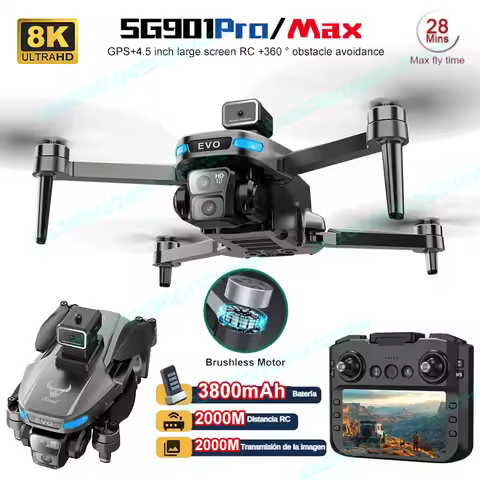 SG901 Pro / MAX FPV Drone with Camera Professional 8K HD Camera 5G WIFI GPS Drones 4.5 Inch Screen B