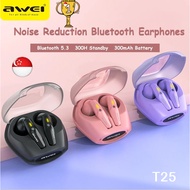 Awei T25 Wireless Bluetooth Earphones Colorful Breathing Light High Fidelity Low Latency Earbuds ,Bluetooth V5.3 Typr-C