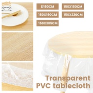 Clear Tablecloth Protector Waterproof Clear Plastic Tablecloth Oil Proof Plastic Table Cover Table P