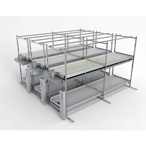 2022 Multi Tier Vertical Grow Racks Movable Ebb And Flow Grow Table Hydroponic System