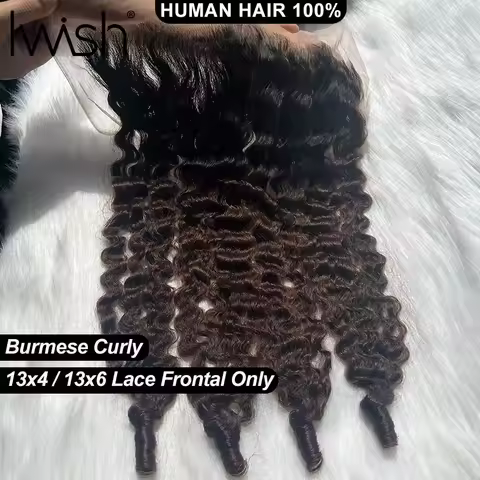 13X6 Real HD Lace Frontal Burmese Curly 13x4 HD Transparent Lace Frontal Only Virgin Human Hair 100%