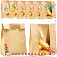GREATESKOO Bread Bags for Homemade Bread, Oil-proof  Paper Bread Bags, Party Supplies Kraft Paper with Window Toast Food Packaging Bag Bakery