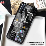 HP HS14 Case Realme 7 - 7 Pro Softcase Glass Kaca - Hardcase 2D Glossy - Protective Phone Case Lates