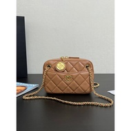 Chanel, Autumn Winter New Products 24K Mini Gold Coin Underarm Chain Camera hobo, Sheepskin, Distres