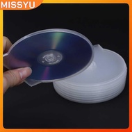 MISSYU 1/3PCS Transparent Plastic Single Piece Round Disc Case CD Case Thiened CD DVD Disc Box Disc 