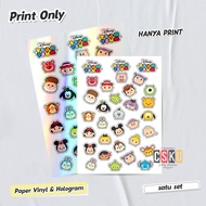 Cetak Stiker Minions Set Vinyl A3+ Print Cut Kiss Cut Sticker Case Hp Kartun Lucu