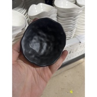 Plate Type 140049, Spice Plates, Tomato Sauce, Salt Pepper, Soy Sauce, Fish Sauce - High Quality Black Melamine Plastic Spice Cup