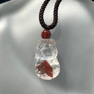 招財貔貅項鍊 金字塔紅幽靈貔貅 招財 防小人 紅幽靈項鍊 水晶