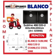 BLANCO SUBLINE 480/320 U STAINLESS STEEL SINK