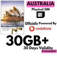 30-Day Australia Physical Travel SIM on Vodafone Reception inc. Unlimited Local Calls in Australia &