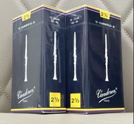全新Vandoren Traditional Bb單簧管簧片2.5號 (10片裝) 兩盒