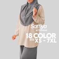 SAFFIYA by TUDIAA / Tshirt Muslimah Jersey / Plus Size / Tshirt Sukan / Microfiber (XS - 7XL)