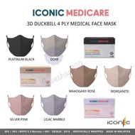 Iconic NEW 3D Duckbill   Medicare 4 Ply  Adult Medical Disposable Face Mask Colorful 20PCS /1box
