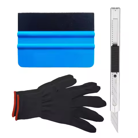 Car Vinyl Wrap Nylon Fingertip Anti-Static Gloves Dust-Free Window Tint Working Glove Film Install T
