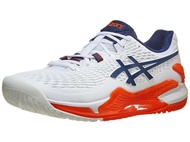 รองเท้าเทนนิสผู้ชาย ASICS GEL RESOLUTION 9 MEN SHOES (WIDE 2E) WHITE / TEAL