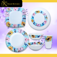 Smart Kitchen Blue Blossom Melamine Dinnerware Dinning Plato Mangkok Platito Sandok Tumbler Baso Tas