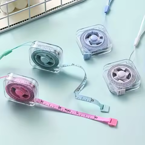 Tape Measure of 2 Meters/6 Feet, Featuring a Portable Retractable Locking Mechanism And Clear Centim