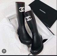 Chanel 雨靴 黑色37號