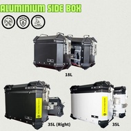SIDE BOX ALUMINIUM With Bracket for Motorcycle Universal Box & Right - Exhaust Pipe Side Capacity 18