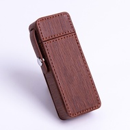 Leather Flip Cigarette Box 20 Pack Fine Cigarette Length Cigarette Box Side Magnetic Buckle Cigarett