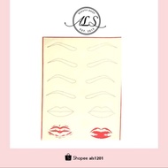 MERAH Red Lip Eyebrow Pattern Practice Skin Eyeliner