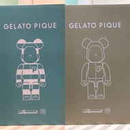 BE@RBRICK 庫柏力克熊 GELATO PIQUE BEARBRICK 睡衣熊 藍色&amp;棕色 400% 套賣